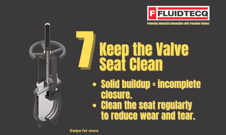 7 KGV keep the valve seat clean