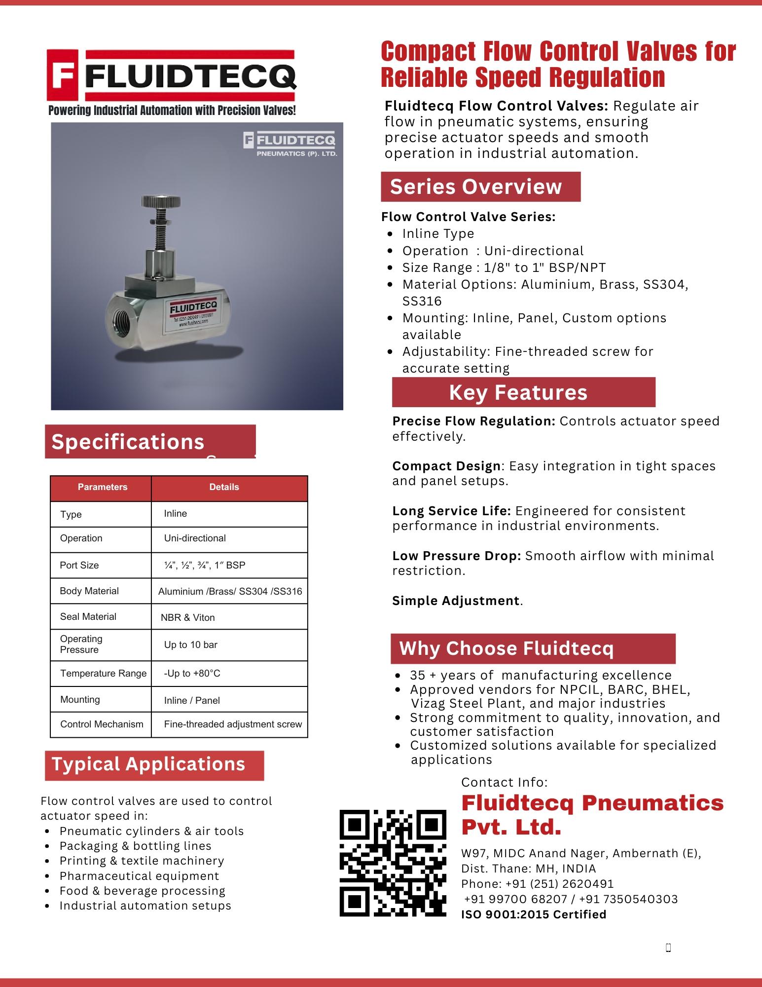 FLUIDTECQ FLOW CONTROL VALVE (1)