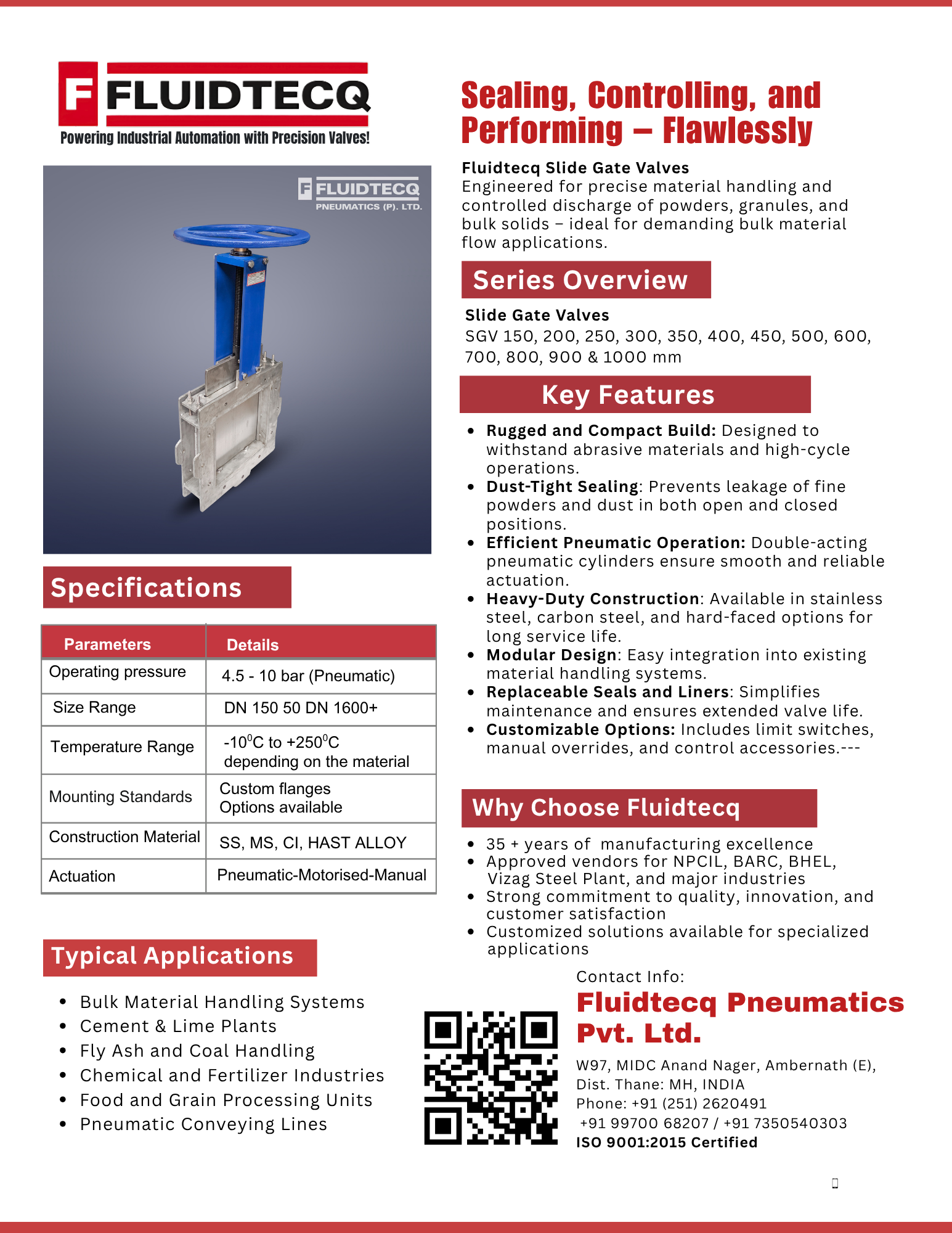 SLIDE GATE VALVE